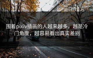 围着pixiv插画的人越来越多，越是冷门角度，越容易看出真实差别