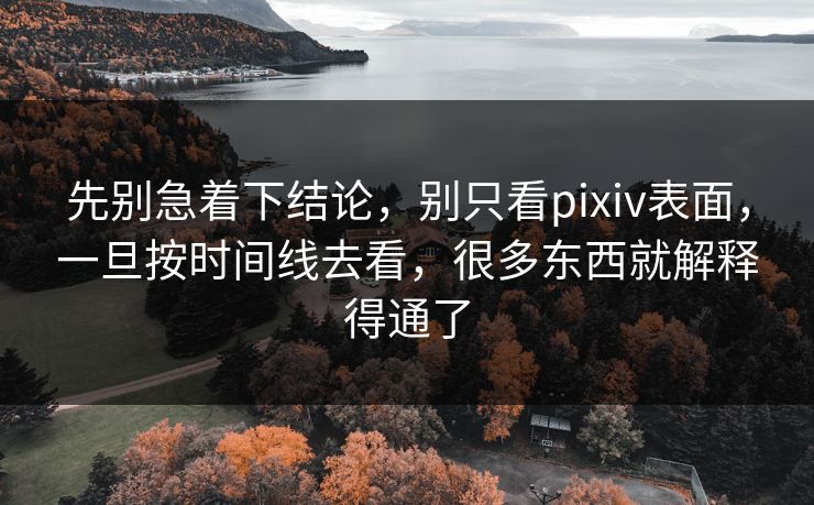 先别急着下结论，别只看pixiv表面，一旦按时间线去看，很多东西就解释得通了-第1张图片-p站镜像热点页 - p站影视站